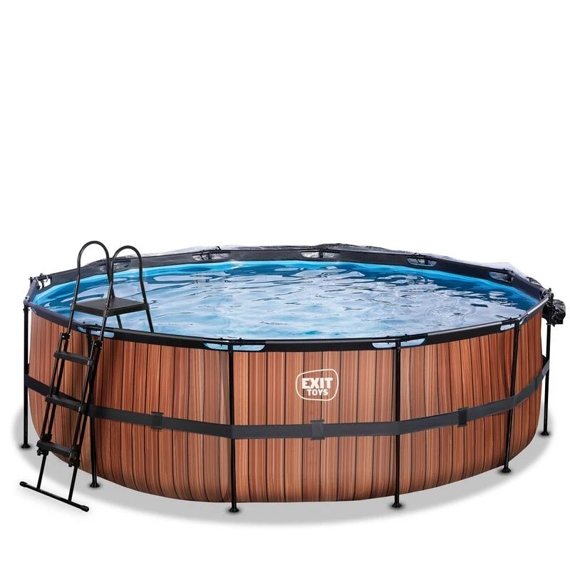 EXIT TOYS Piscine Couverte ø450x122cm Avec Pompe Filtrante à Sable Et & 3 EXIT TOYS Piscine Couverte ø450x122cm Avec Pompe Filtrante à Sable Et & – Image 3