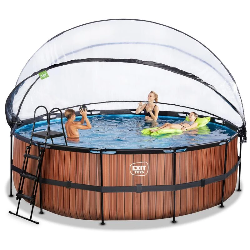 EXIT TOYS Piscine Couverte ø450x122cm Avec Pompe Filtrante à Sable Et & 6 EXIT TOYS Piscine Couverte ø450x122cm Avec Pompe Filtrante à Sable Et & – Image 6