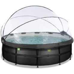 EXIT TOYS Piscine Couverte ø488x122cm Avec Pompe Filtrante à Sable