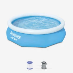Bestway Piscine Gonflable Autoportante Bleue – Diamant 300 X 76 Cm - Hors Sol