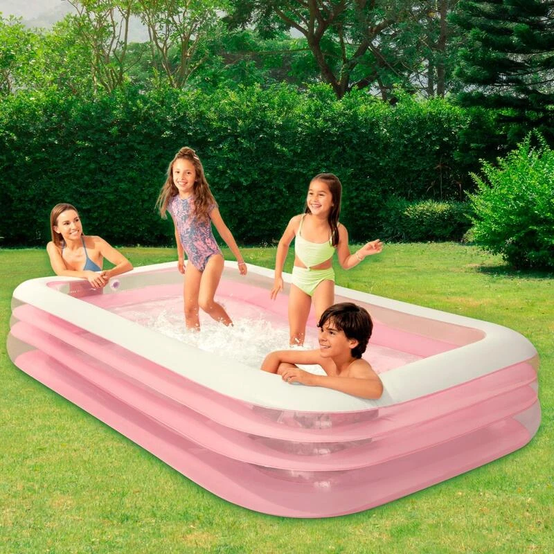 Intex Piscine Gonflable Rectangulaire Givrée Rose 2 Intex Piscine Gonflable Rectangulaire Givrée Rose – Image 2