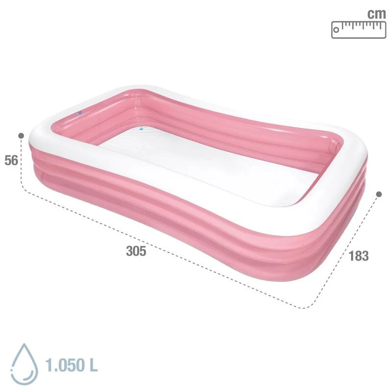 Intex Piscine Gonflable Rectangulaire Givrée Rose 4 Intex Piscine Gonflable Rectangulaire Givrée Rose – Image 4