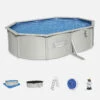 Bestway Piscine Hors Sol Ovale 5x3,6m Avec Accessoires | Sweeek