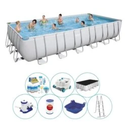 Piscine Super Deal - Bestway Power Steel Rectangulaire 732x366x132 Cm