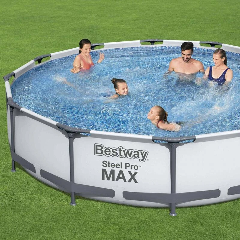 Bestway Piscine Tubulaire - Opalite Blanche - Piscine Ronde 3,6m Avec Pompe De 3 Bestway Piscine Tubulaire - Opalite Blanche - Piscine Ronde 3,6m Avec Pompe De – Image 3
