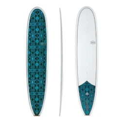 Planche Surf Longboard AQSS Vintage Log Teal 9'6