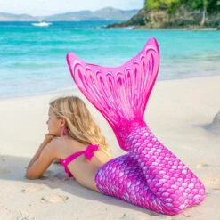 Queue De Sirène - Fin Fun - Rose Complète - Taille L/XL -Équipement De Natation Boutique queue de sirene fin fun rose complete taille lxl 3
