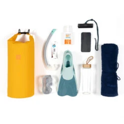 Sac étanche IPX4 10L Jaune -Équipement De Natation Boutique sac etanche ipx4 10l jaune 3