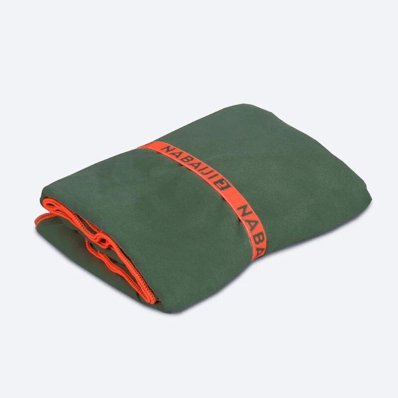 Serviette De Bain Microfibre Kaki Taille XL 110 X 175 Cm 2 Serviette De Bain Microfibre Kaki Taille XL 110 X 175 Cm – Image 2