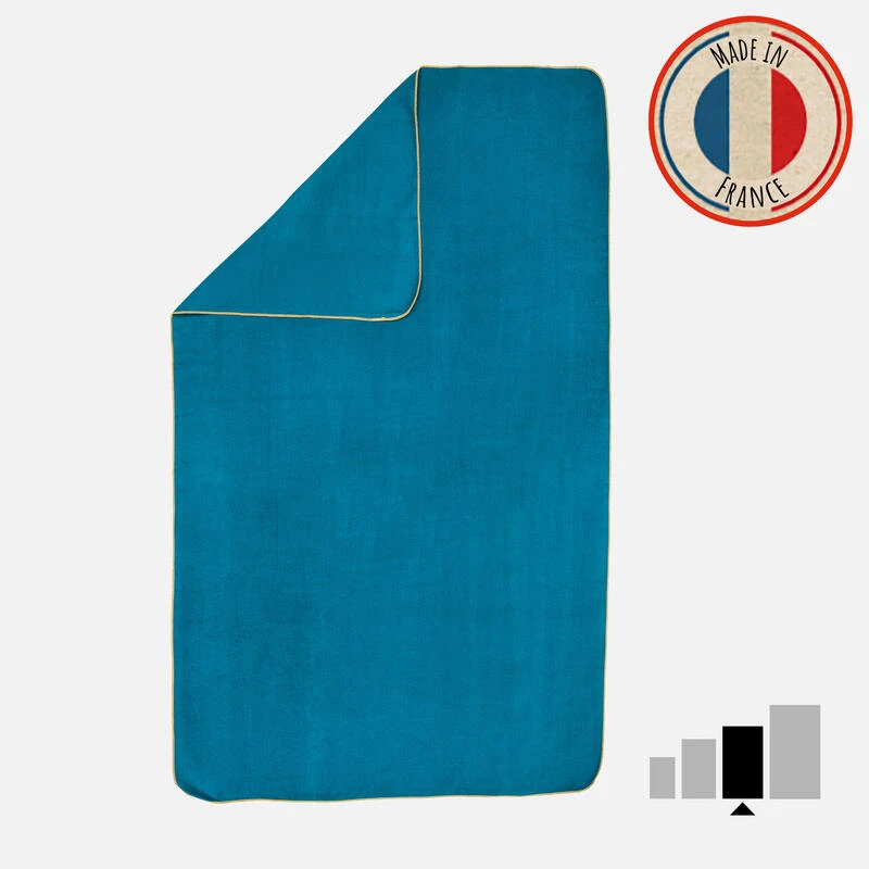 Serviette De Bain Microfibre Vert Foncé - Made In France - Taille L 80 X 130 Cm 1 Serviette De Bain Microfibre Vert Foncé - Made In France - Taille L 80 X 130 Cm