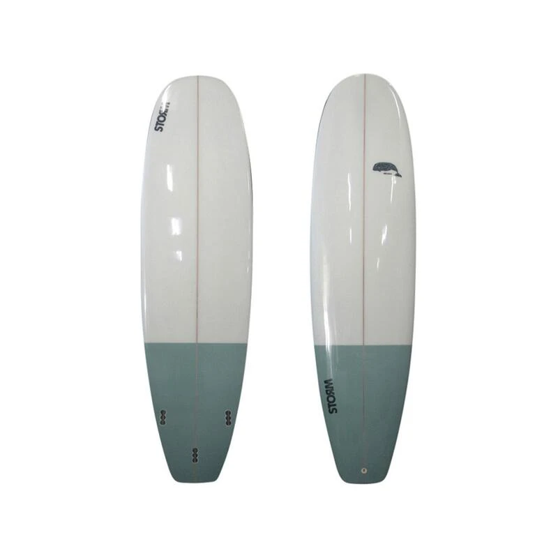 STORM Surfboard - Mini Malibu - 7'4 - Beluga D10 1 STORM Surfboard - Mini Malibu - 7'4 - Beluga D10