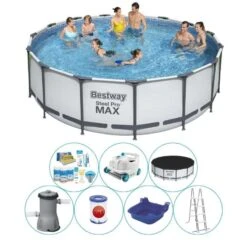Super Set De Piscine - Bestway Steel Pro MAX Ronde 457x122 Cm