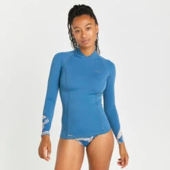 Tee Shirt Anti Uv Manches Longues Femme - 900 Palmer Bleu