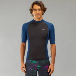 Tee-shirt Anti UV Surf Top Thermique Néoprène Lycra Manches Courtes Homme. -Équipement De Natation Boutique tee shirt anti uv surf top thermique neoprene lycra manches courtes homme 6