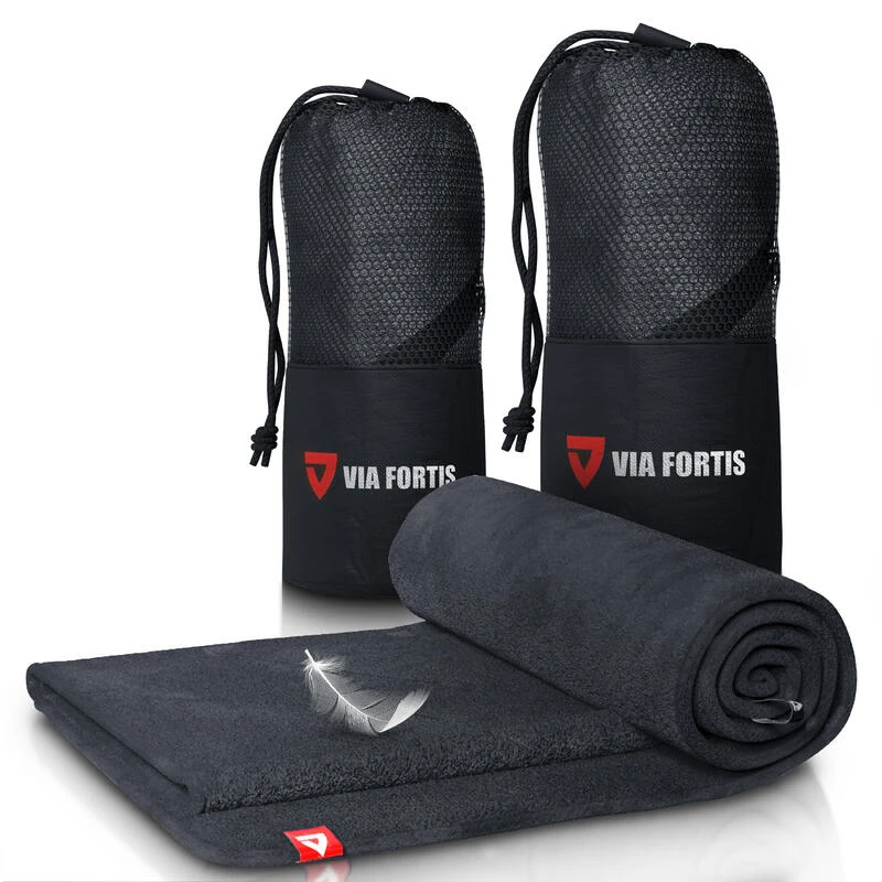 Via Fortis Serviette De Sport En Microfibre Avec Poche - 80*40 Cm 1 Via Fortis Serviette De Sport En Microfibre Avec Poche - 80*40 Cm